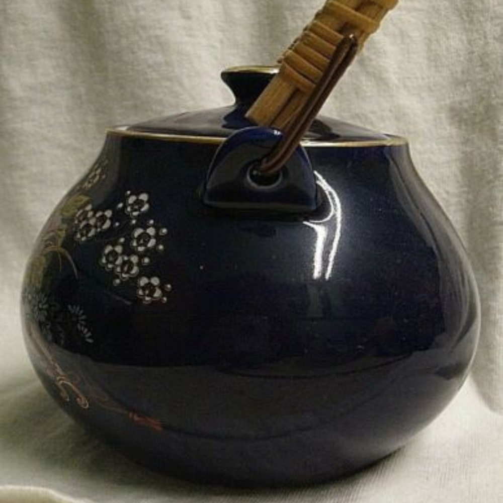 vintage Kutani Cobalt Blue Teapot - Picture 6 of 8